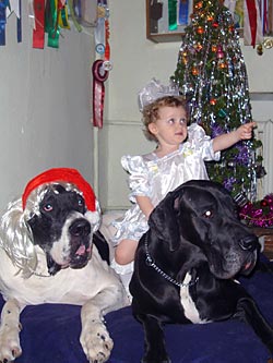 Алеша и Вася с маленькой племянницей, 2 января 2007 года